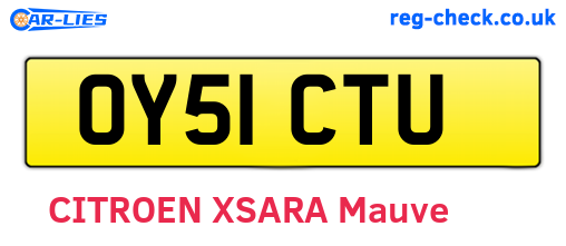 OY51CTU are the vehicle registration plates.