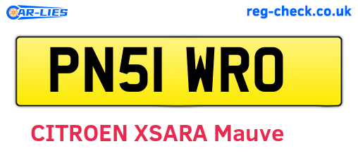 PN51WRO are the vehicle registration plates.