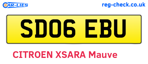 SD06EBU are the vehicle registration plates.