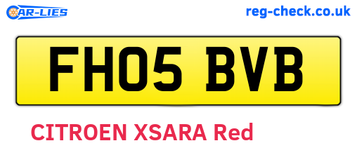 FH05BVB are the vehicle registration plates.