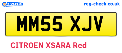 MM55XJV are the vehicle registration plates.