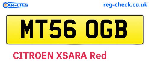 MT56OGB are the vehicle registration plates.