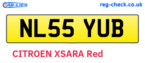 NL55YUB are the vehicle registration plates.
