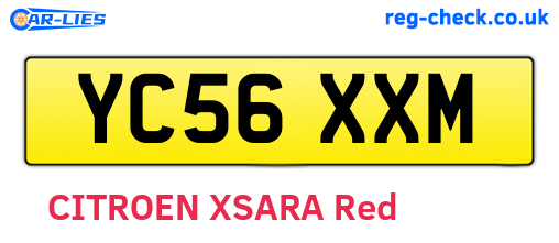 YC56XXM are the vehicle registration plates.