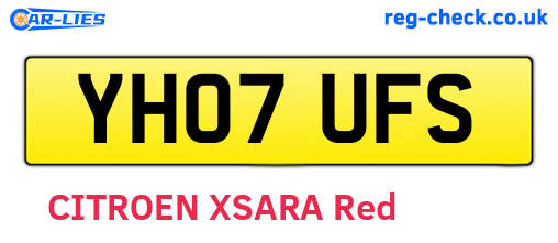 YH07UFS are the vehicle registration plates.