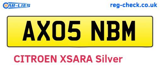 AX05NBM are the vehicle registration plates.