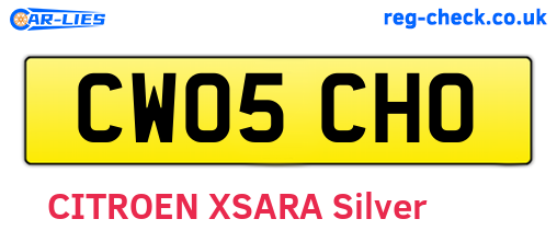 CW05CHO are the vehicle registration plates.
