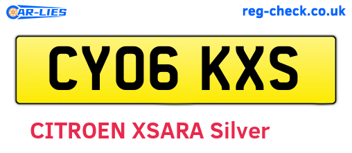 CY06KXS are the vehicle registration plates.