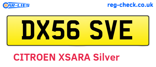 DX56SVE are the vehicle registration plates.