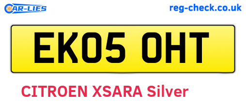 EK05OHT are the vehicle registration plates.