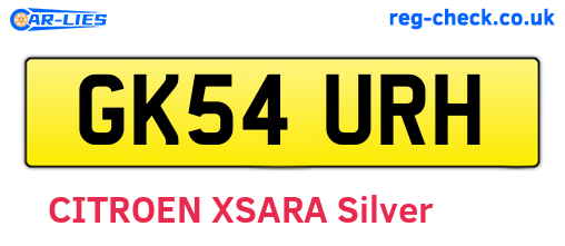 GK54URH are the vehicle registration plates.