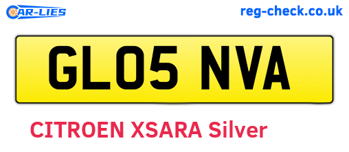 GL05NVA are the vehicle registration plates.