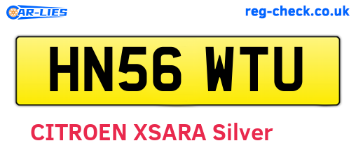 HN56WTU are the vehicle registration plates.
