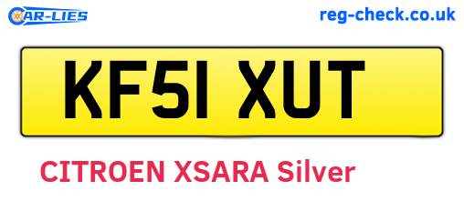 KF51XUT are the vehicle registration plates.