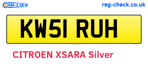 KW51RUH are the vehicle registration plates.
