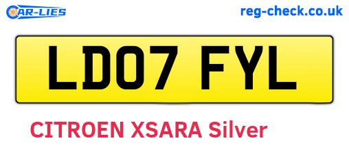 LD07FYL are the vehicle registration plates.