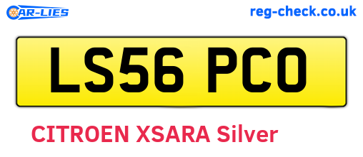LS56PCO are the vehicle registration plates.