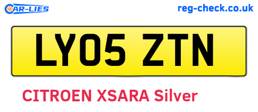LY05ZTN are the vehicle registration plates.