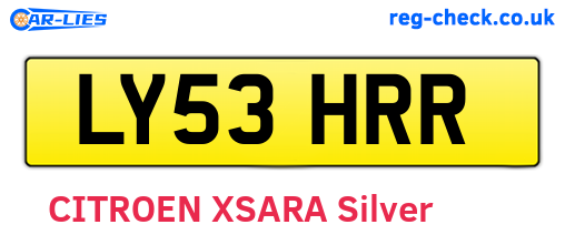 LY53HRR are the vehicle registration plates.