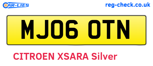 MJ06OTN are the vehicle registration plates.