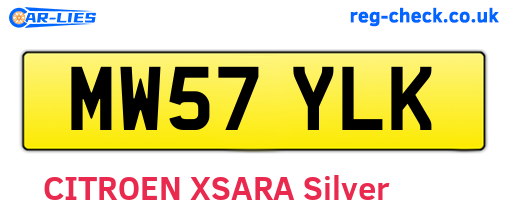 MW57YLK are the vehicle registration plates.