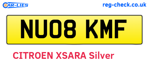 NU08KMF are the vehicle registration plates.