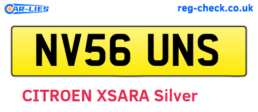 NV56UNS are the vehicle registration plates.