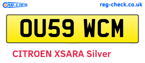 OU59WCM are the vehicle registration plates.