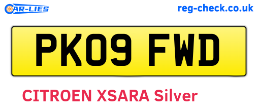 PK09FWD are the vehicle registration plates.