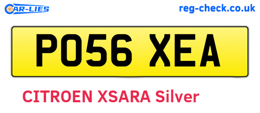 PO56XEA are the vehicle registration plates.
