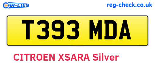 T393MDA are the vehicle registration plates.