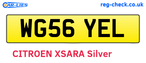 WG56YEL are the vehicle registration plates.