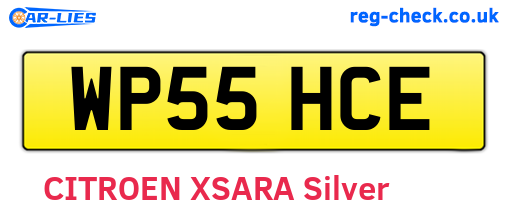 WP55HCE are the vehicle registration plates.