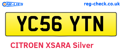 YC56YTN are the vehicle registration plates.