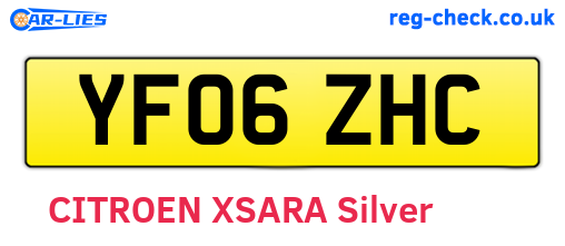 YF06ZHC are the vehicle registration plates.