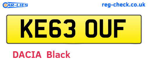 KE63OUF are the vehicle registration plates.
