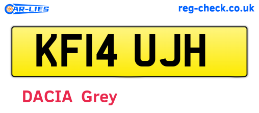 KF14UJH are the vehicle registration plates.