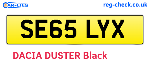 SE65LYX are the vehicle registration plates.