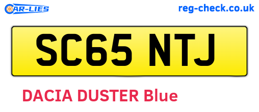 SC65NTJ are the vehicle registration plates.