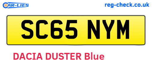 SC65NYM are the vehicle registration plates.