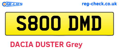 S800DMD are the vehicle registration plates.