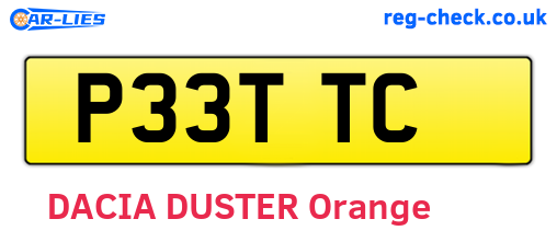 P33TTC are the vehicle registration plates.