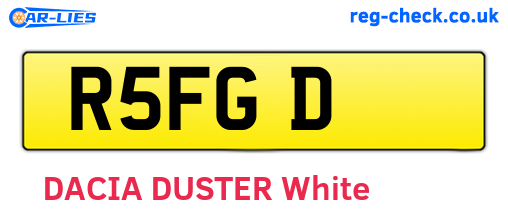 R5FGD are the vehicle registration plates.