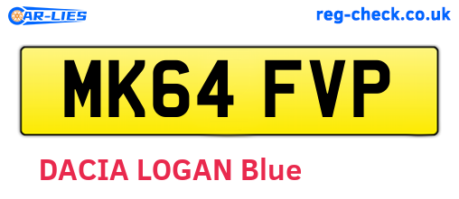 MK64FVP are the vehicle registration plates.