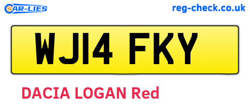 WJ14FKY are the vehicle registration plates.
