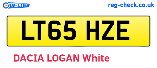 LT65HZE are the vehicle registration plates.