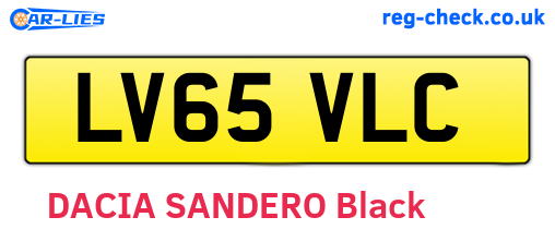LV65VLC are the vehicle registration plates.