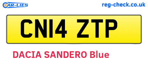 CN14ZTP are the vehicle registration plates.