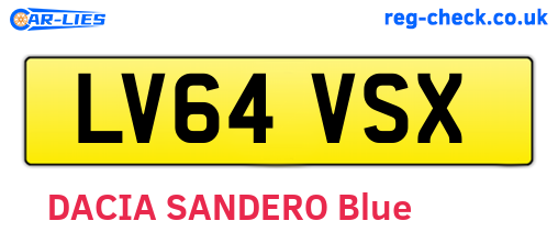 LV64VSX are the vehicle registration plates.