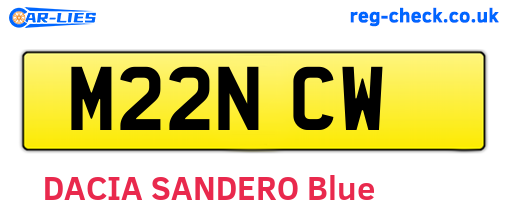 M22NCW are the vehicle registration plates.